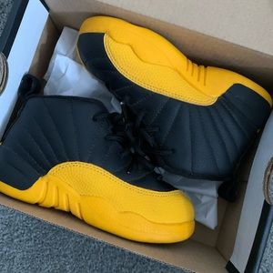 Yellow Jordan 12 Retro Toddler 8